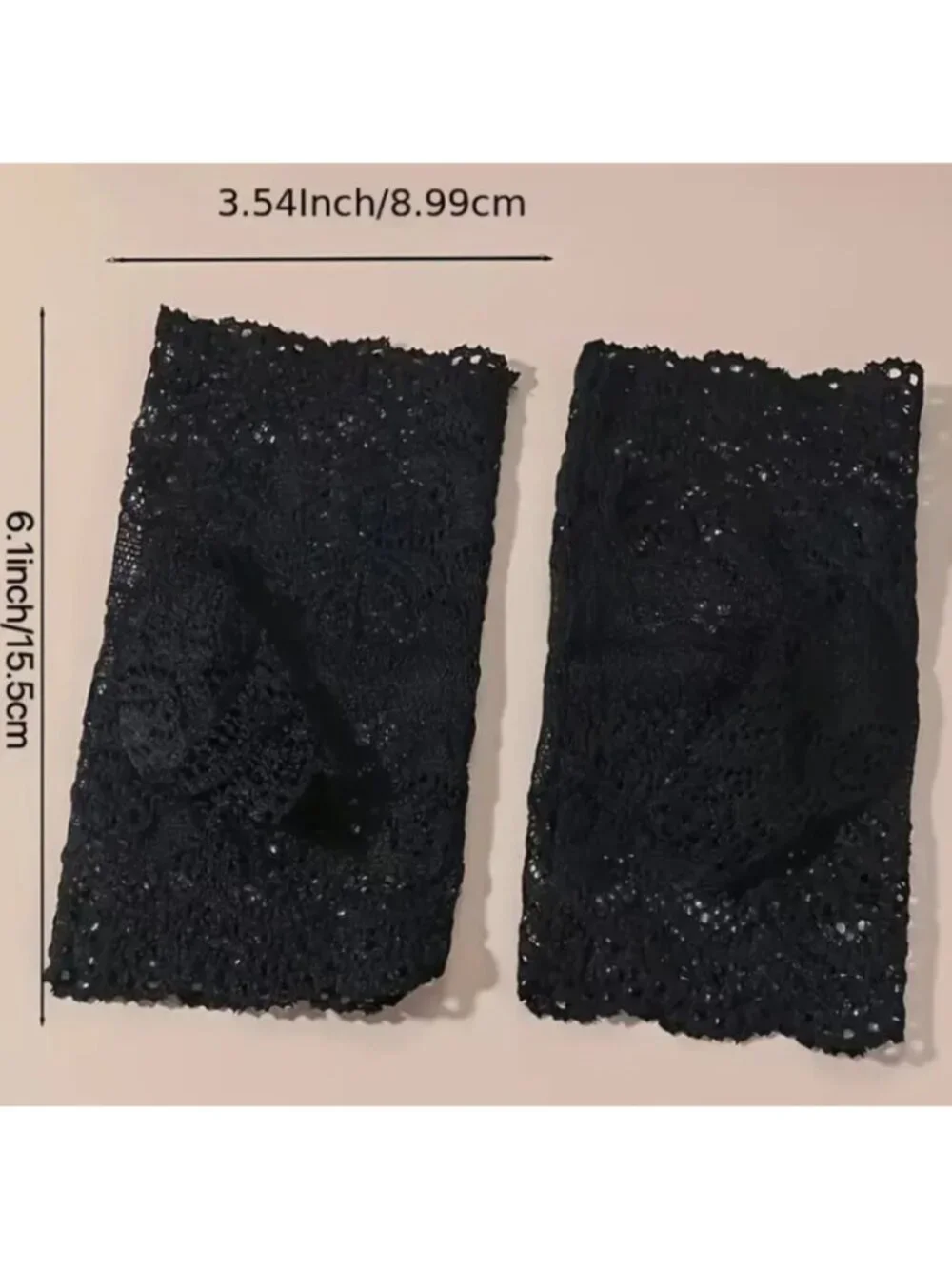 Elegant Black Lace Fingerless Gloves for Women Short Floral Dress Gloves Goth